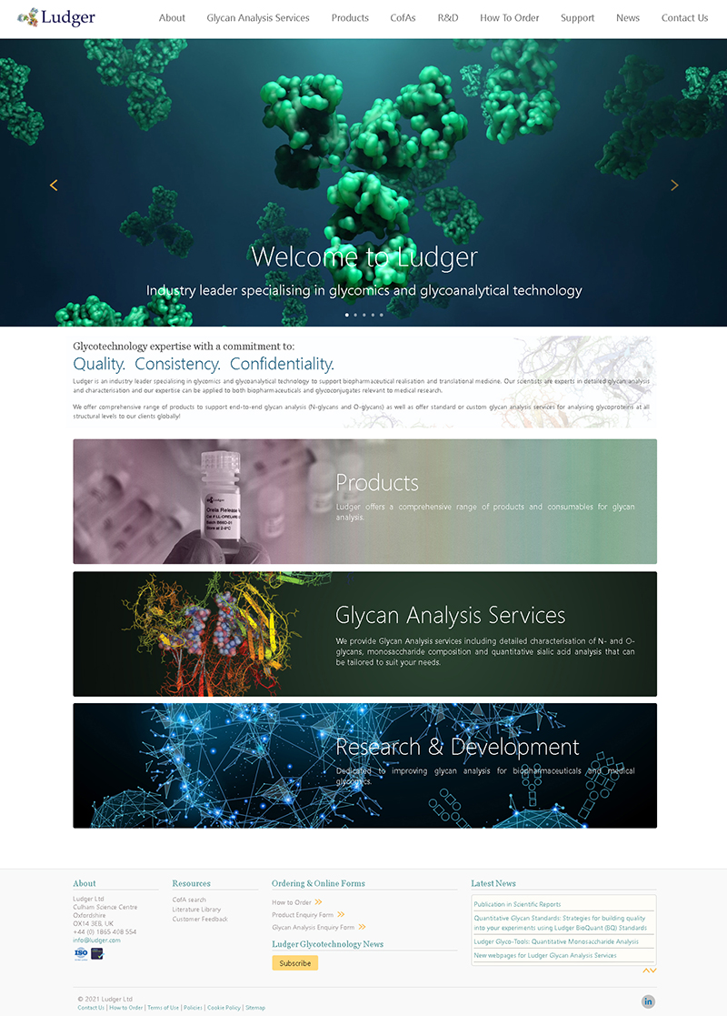 Ludger - New Responsive Website - Homepage